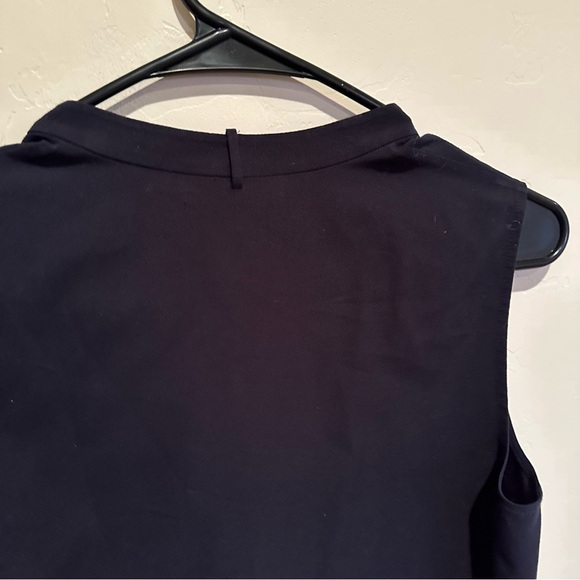 Tory Burch | Sleeveless Button Up Tank Top Blouse Navy - Picture 3 of 7